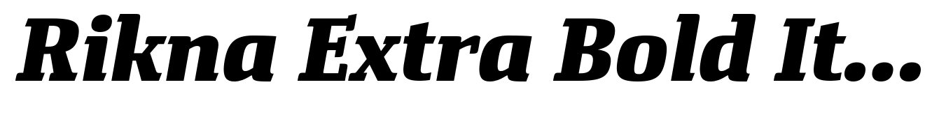 Rikna Extra Bold Italic